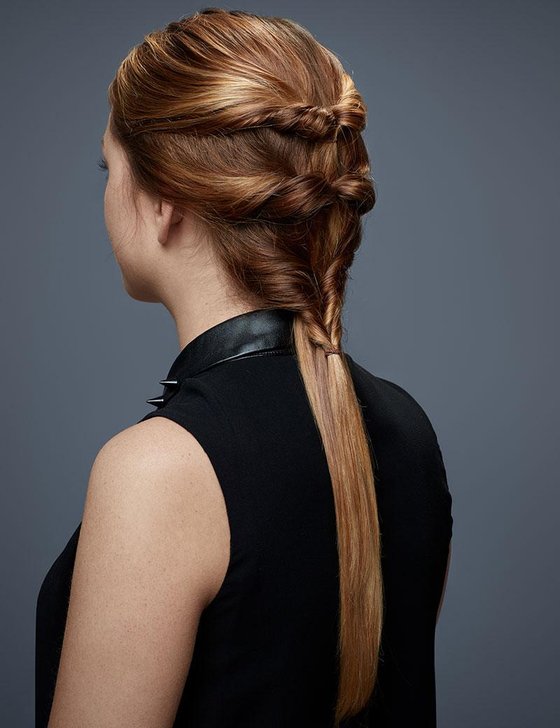 Sleek Triple Twisted Ponytail