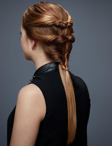 Sleek Triple Twisted Ponytail