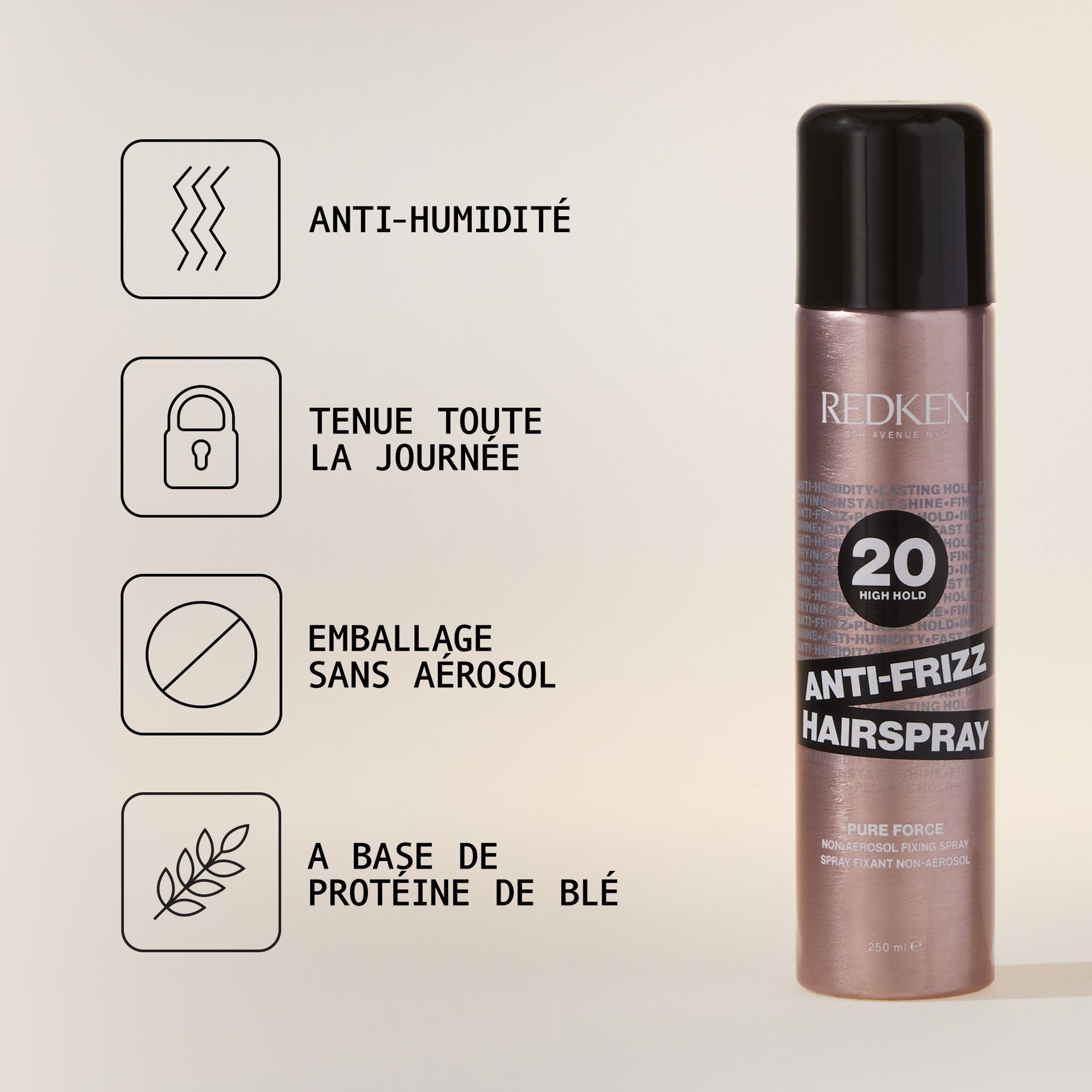 Anti frizz hairsprays