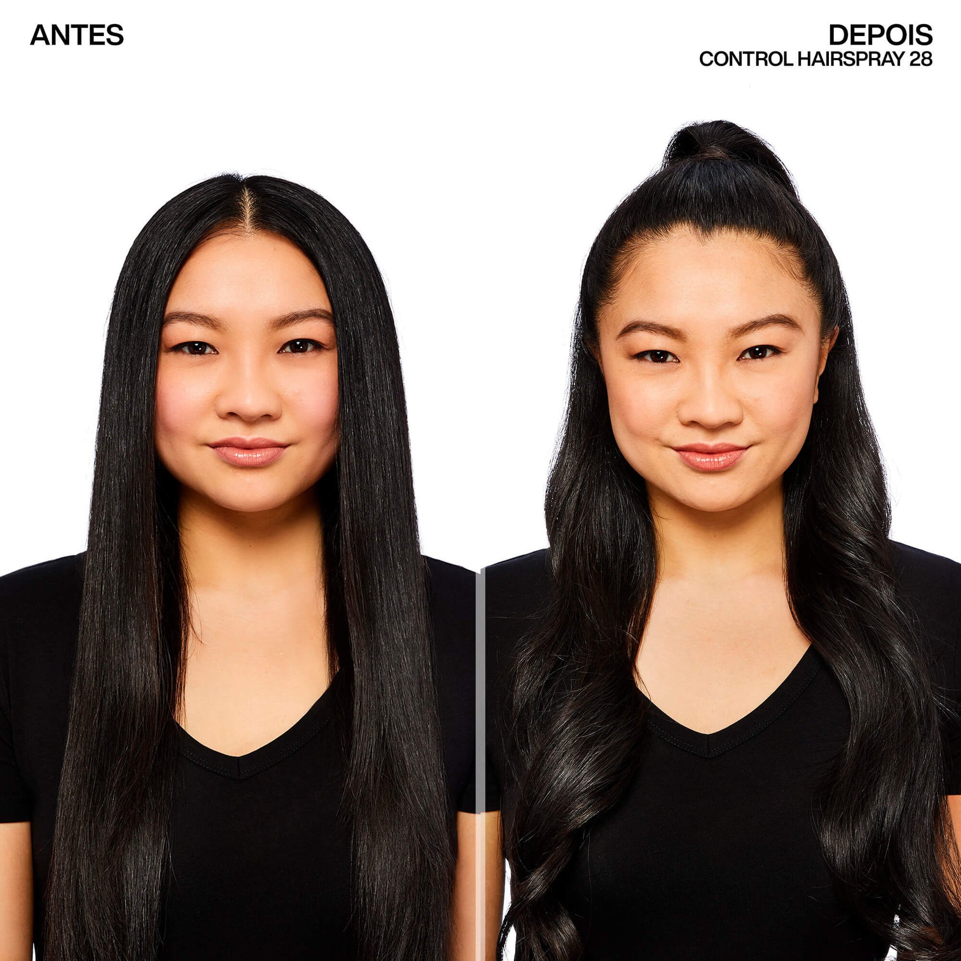 Control Hairspray Antes e Depois