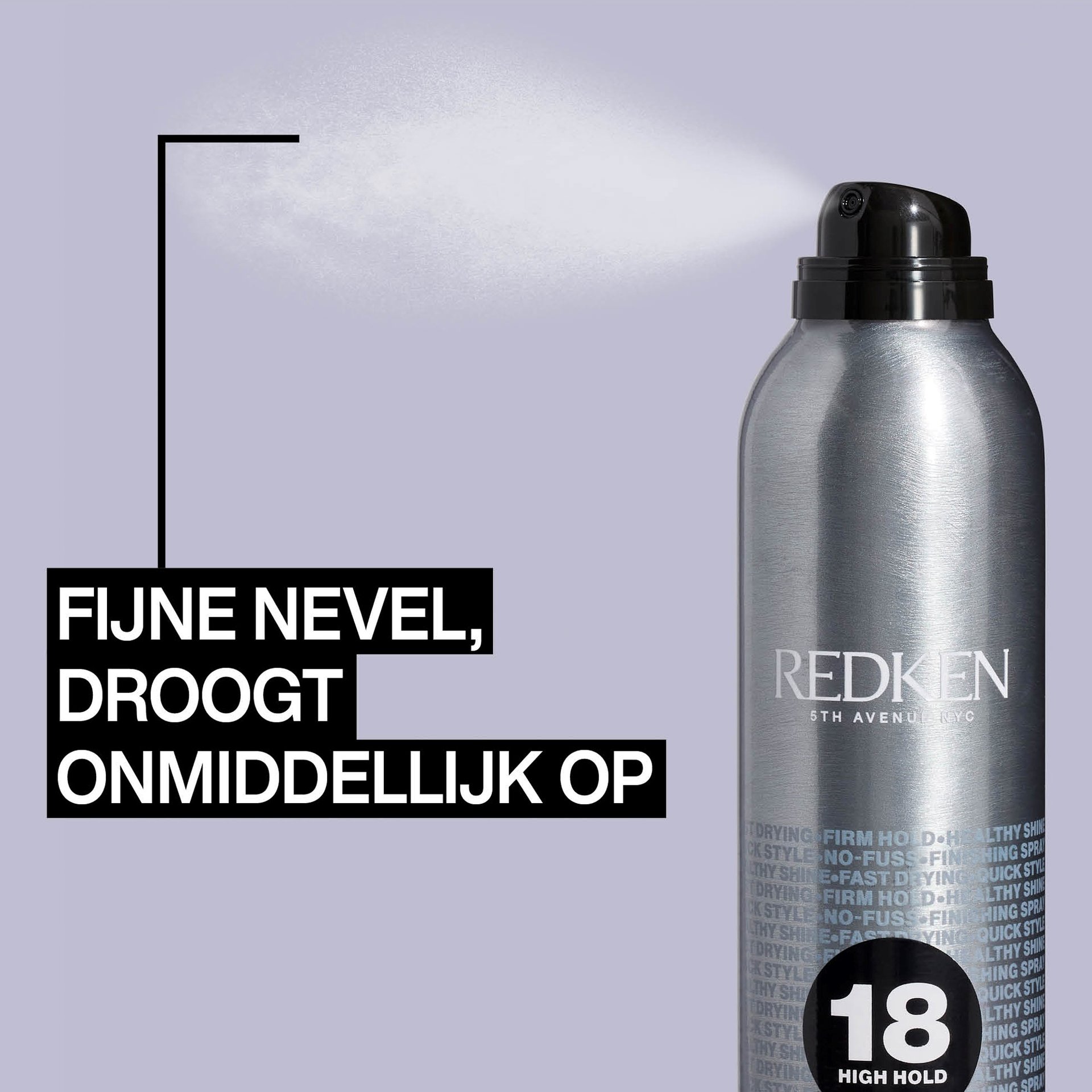 Quick dry hair spray 