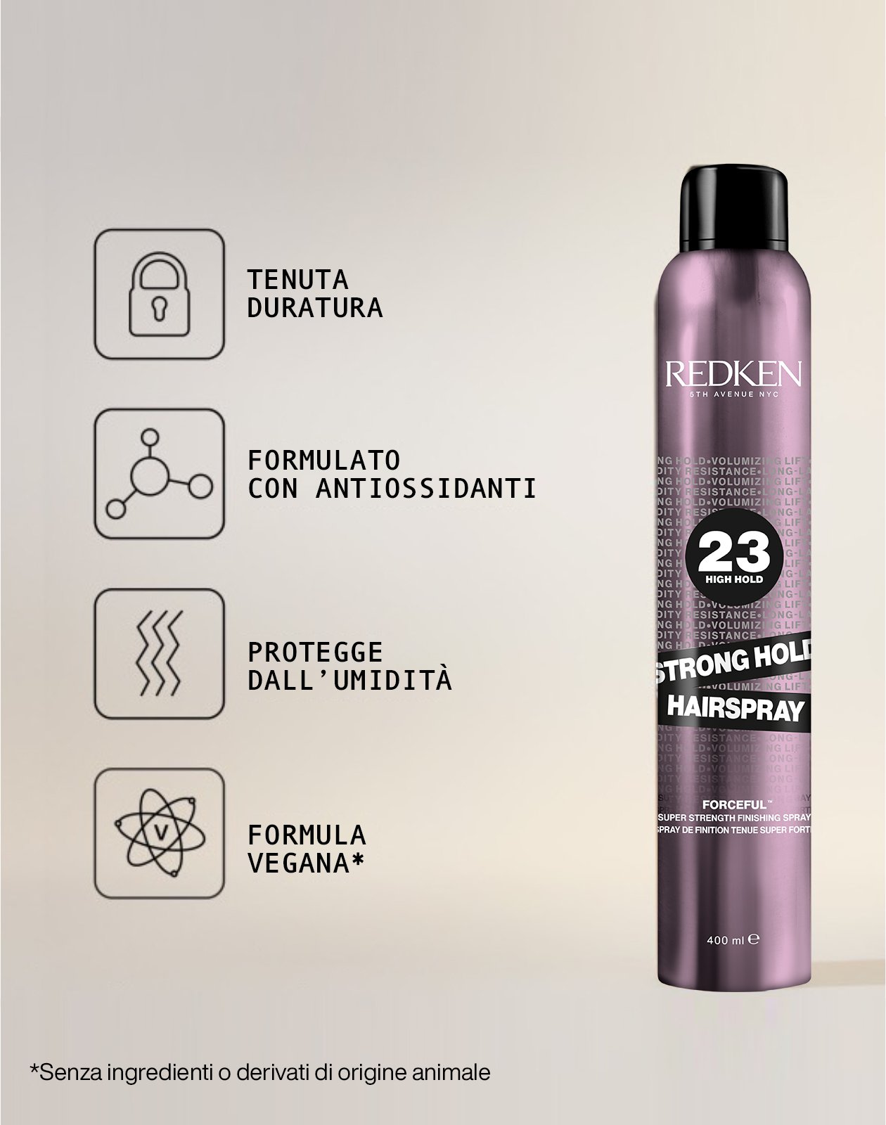 Strong Hold Hairspray: lacca dal finish ultra forte