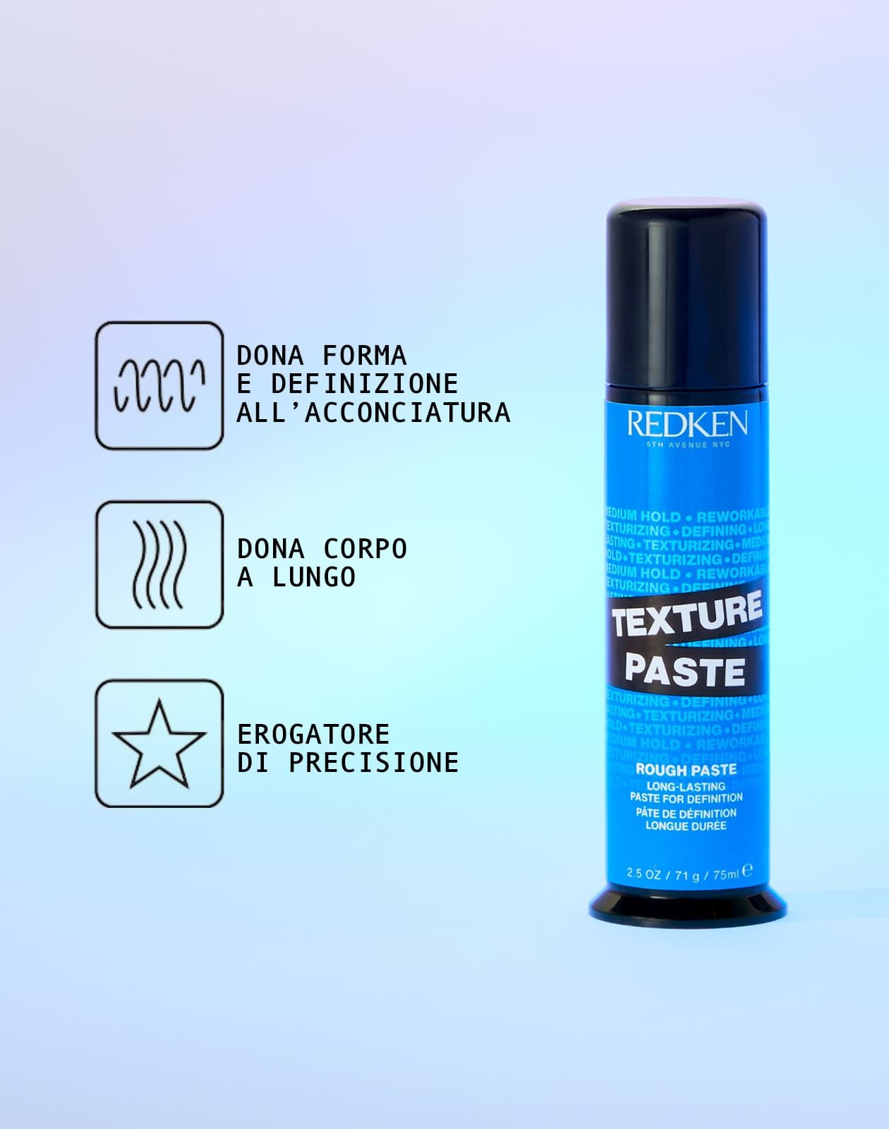 Texture Paste: pasta modellabile & ultra flessibile per tutti i tipi di capelli