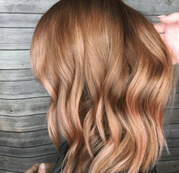 Light rose gold hair sale
